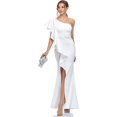 thumbnail image 4 of HSHDLDF Women's One Shoulder Ruffled Split Mermaid Evening Gown Cocktail Long Formal Dress, 4 of 5