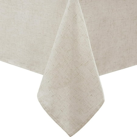 

XIACOCO-Dothan Luxury Linen Blend Tablecloth For Formal Dining Holiday Wedding Or Party 60 X 120 Taupe