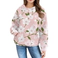 thumbnail image 5 of Mercatoo Trendy Hoodies for Teen Girls Flowers Graphic 𝐇ooded Sweatshirts Gradient Long Sleeve Fall Winter Oversized Hoodie, 5 of 7