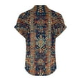 thumbnail image 4 of Ichuanyi Womens Printed Tops Short Sleeve Shirts Dressy Casual Henley V-Neck Summer Tops T-Shirts Loose Fit Tunic Blouses, 4 of 5