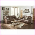 thumbnail image 3 of Achern Brown Faux Leather Two-Person Manual Reclining Sofa with Nailhead Trim, Storage Console & USB Port | Brown | Faux Leather | Pillow Top Arms, 3 of 9