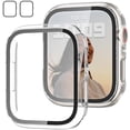 thumbnail image 2 of Paquete de 2 Fundas con Protector de Pantalla de Vidrio Templado para Apple Watch Series 9/8/7 41 mm, JZK Slim Guard Parachoques Cubierta Protectora de PC Dura Completa Cubierta HD Ultrafina para iWat, 2 of 4