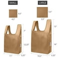 thumbnail image 2 of Wrapables JoliBag Nylon Reusable Grocery Bag, 2 Pack, Tan, 2 of 6