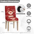 thumbnail image 5 of COEQINE Stretch Dining Chair Slipcovers Set of 6, Polyester Spandex Washable Dining Room Chair Cover Furniture Protector for Party Wedding Ceremony Banquet, Christmas Deer Reindeer Red, 5 of 7