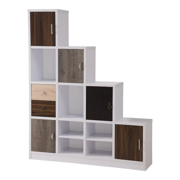 Furniture of America Newark Contemporary Wood 9-Cube Bookcase in White