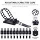 thumbnail image 3 of 25 clips para cables ajustables, bridas adhesivas para cables, organizador de cables, clips adhesivos para cables de escritorio, 3 of 5