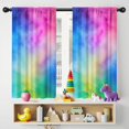 thumbnail image 5 of Blackout Kids Curtains,Rainbow Tie Dye Cloud Childrens Insulated Curtains Set Of 2,Bedroom Essentials,Toddler Room Decor 42"x54", 5 of 5