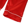 thumbnail image 5 of 2-10Y Toddler Boys Girls Satin Silk Long Sleeve Pajamas Set Christmas Kids Button Down Pjs Sleepwear, 5 of 8