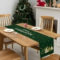 thumbnail image 4 of Green Christmas Dresser Scarf Farmhouse, Dining Table Decorations for Wedding/Parties, Xmas Tree Snowflake Farmhouse Table Runner 120 Inches Long for Kitchen Dining, 13 x 120 In, 4 of 9