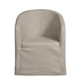 thumbnail image 2 of Home Fare Chaise Arrière à Coque avec Roulettes en Tissu Beige, 2 of 6