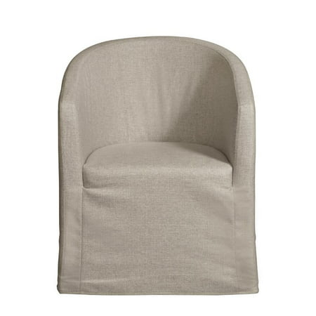 Home Fare Slipcover Barrel Back Chair, Used Dining Room Chairs With Casters