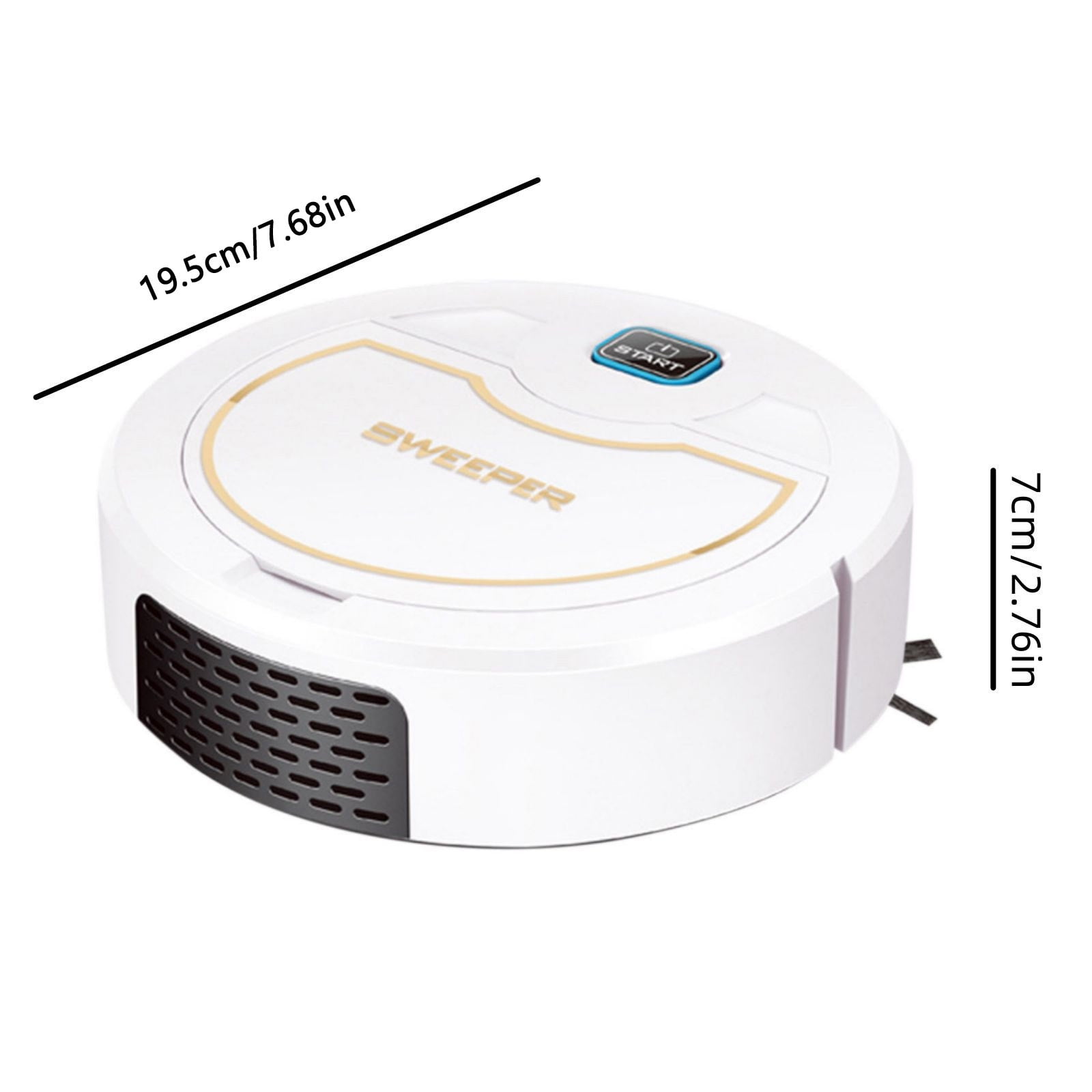 LACKUST Robot Vacuum Cleaner,Intelligent Sweeping Robot Fully Automatic Sweeping And Dragging Integrated Charging USB Home Vacuum Cleaner Star Treasure,White