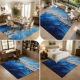 thumbnail image 5 of Abstract Ocean Area Rugs 8'x10', Washable Small Throw Rugs for Living Room Patio, Coastal Beach Sea Blue White Modern Art Indoor Outdoor Rug Non-Slip Low Pile Carpet Runner Reversible Floor Mats, 5 of 8