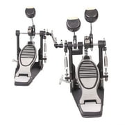 Topcobe Drum Pedal Black Steel Professional Double Bass Dual Foot kick Double Chain Drive Percussion Drum Set