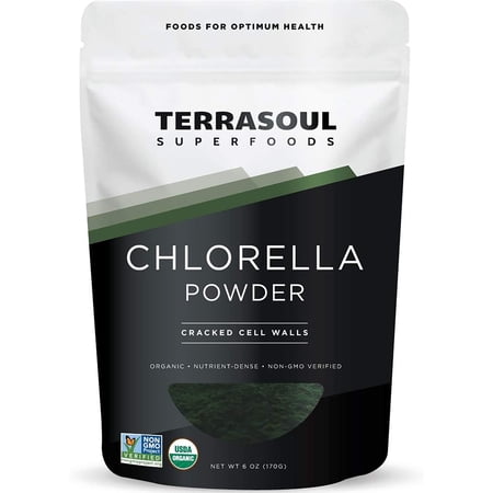 Terrasoul Superfoods Organic Chlorella Powder (Cracked Cell Walls), 6 oz