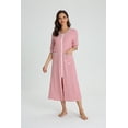 thumbnail image 2 of Richie House Zipper Front Housecoat Plaid Nightgown Long Housedress Duster RHW2899-A-S, 2 of 7
