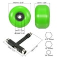 thumbnail image 2 of Uxcell 52mm Skateboard Wheels and Bearings Set Street Wheels for Skateboards Cruiser Wheel 95A, Green Black 4 Pack, 2 of 6