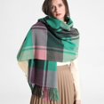 thumbnail image 3 of Bufanda de invierno cálida y gruesa de lujo con diseño de marca estampada para mujer, chal de pashmina de cachemira, bufandas con borlas, bufanda de punto, manta, 3 of 5