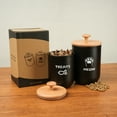 thumbnail image 6 of Cat Treat Container with Airtight Lid, Cat Food Oganizer Dry Food, Cat Food Storage Containers, Pet Treats Canister, Cat Treat Jar Set of 2-8.3x4.9 & 7.1x4.3, 6 of 10
