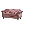 thumbnail image 3 of Uspridefurniture Tommy Chesterfield Velvet Loveseat, Pink, 3 of 5