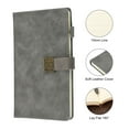 thumbnail image 3 of Unique Bargains A5 PU Leather Notebook Soft Cover 100 Sheet 80 Gsm Thick Lined Paper with Buckle Grey, 3 of 6