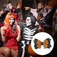 thumbnail image 3 of Unique Bargains 1 Pc Duckbill Clip Halloween Bow Spiderweb Hair Clip for Women Black Orange, 3 of 5