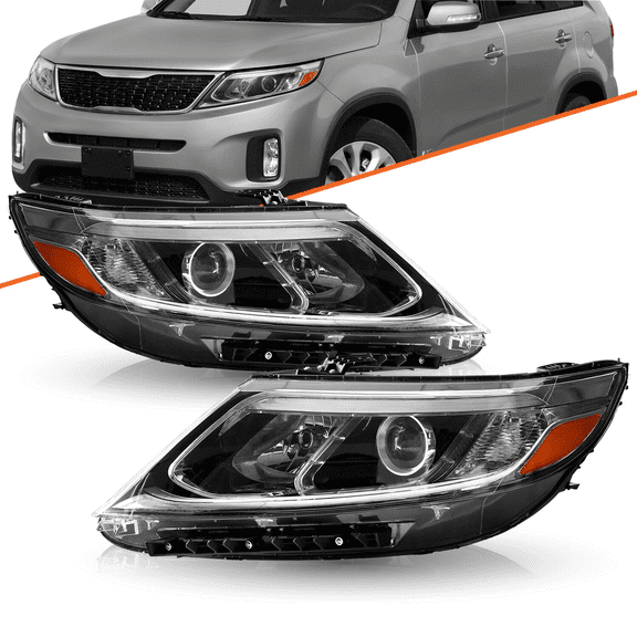 Top Gear Motors 2014–2015 Kia Sorento EX SX LED DRL Projector Headlights Left and Right Pair