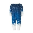 thumbnail image 5 of Christmas Pajamas for Family, Matching Family Christmas PJs Sets Blue Elk Tree Printed Top Sleepwear, 5 of 10