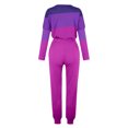 thumbnail image 4 of Clearance Sale Women Sweatsuits Sets 2023 Clearance Sale Lounge Sets for Women Sweatsuit Set Plain Color Block Two Piece Outfit Long Sleeve Jogger Pant Workout Athletic Tracksuits, 4 of 5