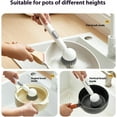 thumbnail image 3 of Adjustable Cleaning Brush with Liquid Dispenser, 6-Level Adjustable Handle & Refillable PET Scrub Head, Dish Brush with Soap Dispenser Scratch-Free for Kitchen and Cookware Cleaning, 3 of 7