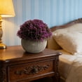 thumbnail image 4 of pstuiky Artificial Floral Arrangement In Ceramic Pot Faux Flowers Tabletop Decor for Living Room Office Desk, 4 of 6