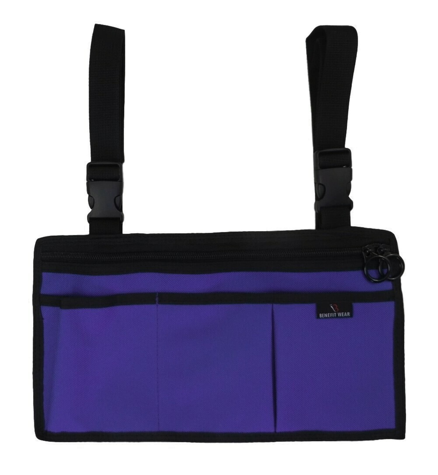Side-Pack Wheelchair Bag with Key Rings-Purple