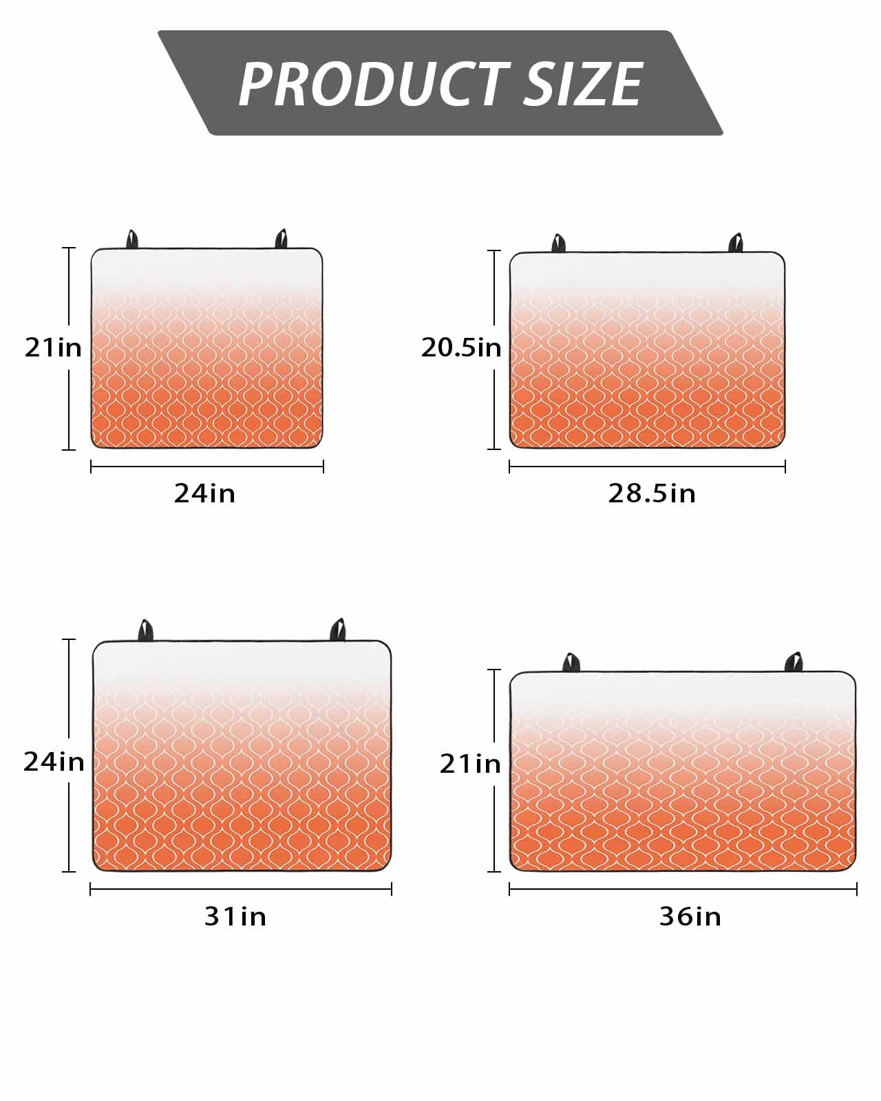 Stove Top Covers for Electric Stove, Morocco Orange Glass Stovetop Cover Protector, Modern Geometric Gradient Simple Induction Cooktop Protector Oven Mat for Kitchen Countertop 24"x21"