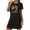 Black2, variant on KIHOUT 2024 Fashion Black Round Neck Top Nightdress for Women Rabbit Pringted Short Sleeve Loose Slim Long T-Shirt Home Casual Ladies Regular Pajamas Nightgown S-2XL