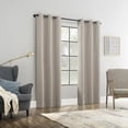 thumbnail image 6 of Sun Zero Aldwin Slub Texture Magnetic Closure 100% Blackout Grommet Curtain Panel, 40"W x 96"L, Stone, 6 of 10
