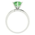 thumbnail image 4 of Clara Pucci 14K White Gold 2ct Green Solitaire Ring for Women, 4 of 8