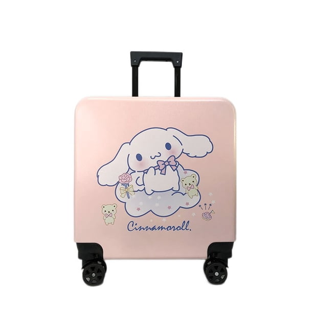 Sanrio Kuromi Cinnamoroll Hello Kitty-maleta de viaje con dibujos animados para niños, Maleta de viaje