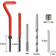 thumbnail image 2 of Kit de reparación de roscas para tornillos M6, incluye 25 dados para tornillos y 2 llaves de reparación, material resistente a la corrosión de alta calidad, fácil de usar para reforzar las roscas de, 2 of 5