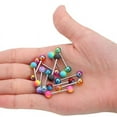 thumbnail image 2 of Bagues en Acier Inoxydable 14G Chaîne Gothique Bijou de Corps Lot de 6, 2 of 8