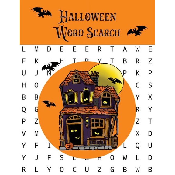 Halloween Word Search: Puzzles Activity Book, Fun For Kids & Adults, Puzzle Activities Gift, With Solutions Pages, (Paperback)