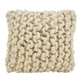 thumbnail image 4 of Saro Lifestyle 551.FG18SP Chunky Cable Knit Design Wool Poly Filled Throw Pillow, Gray, 4 of 5