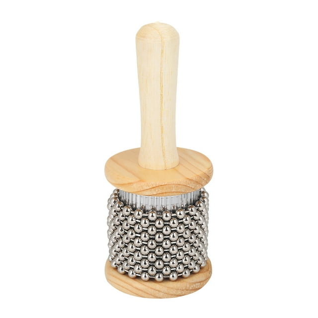 Cabasa, agitador de mano de madera Cabasa pequeño Cabasa instrumento de percusión para niños máxima comodidad
