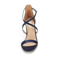 thumbnail image 3 of Dream Pairs Women's Fashion Ankle Strap Stilettos Open Toe Sandals Pump Heel Sandals DOLCE NAVY Size 9.5, 3 of 5