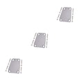 thumbnail image 4 of QualitChoice Electric Guitar Neck Plate Solid Color Replace Component Metal Guitars Board Music Instrument Accessory with Screws Silver 3Set, 4 of 6