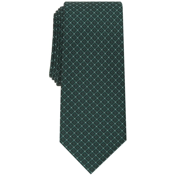 Alfani HUNTER Men's Torres Geometric Textured Slim Silk Blend Tie, O/S