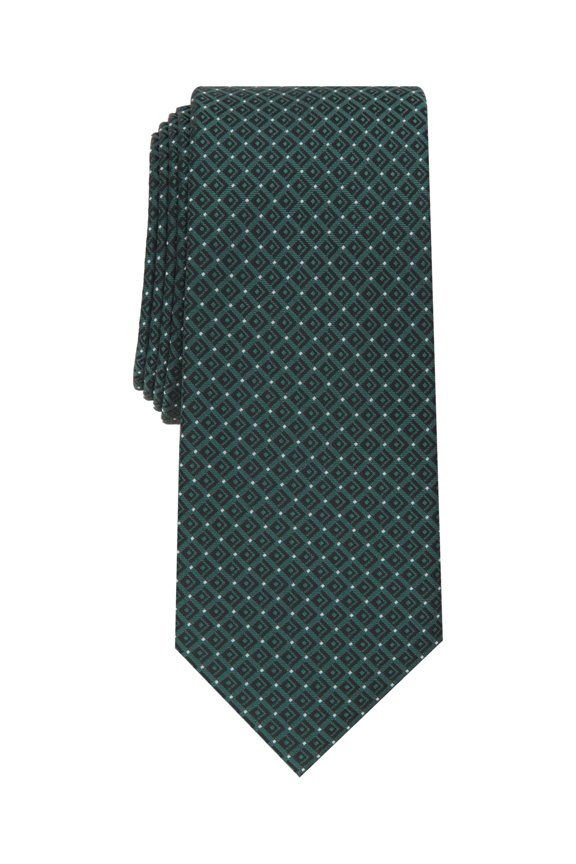 HUNTER Men's Torres Geometric Textured Slim Silk Blend Tie, O/S