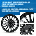 thumbnail image 2 of 4 Pack 15" Universal Hubcap,Wheel Rims Cover Hubcaps,Snap on Car Truck SUV,ABS&PC Material(Black Lacquer), 2 of 7