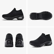 Women's Walking Shoes Arch Support Non Slip Work Shoes Breathable Knit Upper Lightweight for Plantar Fasciitis
