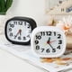 thumbnail image 5 of Reloj despertador cuadrado creativo sin tictac, silencioso, con números, for dormitorio, mesita de noche, oficina, decoración del hogar, relojes de cuarzo que funcionan con pilas, 5 of 5