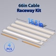 thumbnail image 3 of Cord Hider Wall for One Cord in Cord Covers for Wires on Wall Easy Install Cable Cover Wall Cable Raceway Hide Cords Cable Hider Cord Management Wall x Lin W.in H.in, 3 of 5